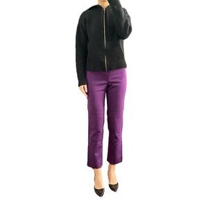 St. John Sport Purple Vintage Slim Pants Size US 2